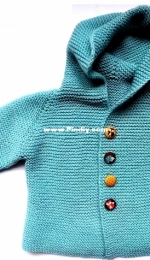Little Peach Baby Cardigan by Angela Juergens-Free