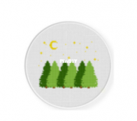 Daily Cross Stitch - Pine Trees