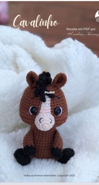 Vócininha Amigurumi - Karolina Alvarenga - Foals - Cavalinho - Portuguese