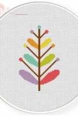 Daily Cross Stitch - Rainbow Foliage