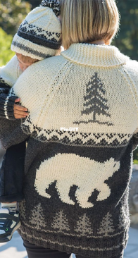 Bear and Tree Jacket by Mary Maxim