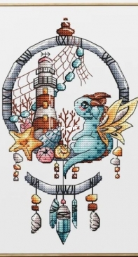Dreamcatcher with Dragon and Lighthouse by Alexandra Zamorina Александра Заморина