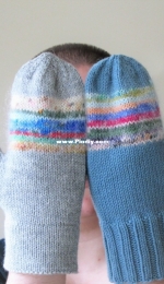 Magpie Mittens by Debbie Ford-Free