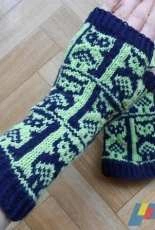 Parliament of Owls Mitts by Lea Bronnenkant/Lea67000 Designs - English