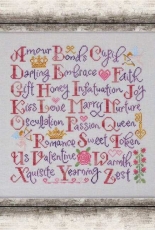 Cottage Garden Samplings - Valentine Sampler