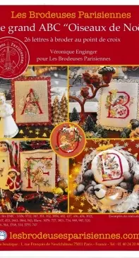Les Brodeuses Parisiennes - LBP - le grand ABC - Oiseaux de Noel