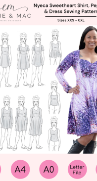 Ellie and Mac - Nyeca Sweetheart Shirt, Peplum and Dress - Sizes XXL-6XL