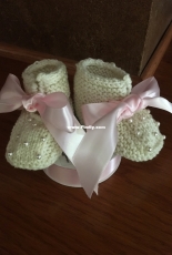 Morning Dew Newborn Booties by Cindy Newhouse-Free