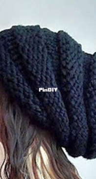 First Frost Slouch Beanie Hat by Nickey Knits