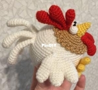 Olga 1flower - Rooster - Hahn - German - Translated