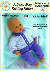 Daisy May 218 - Jacket and leggings to fit 18 - 19 inch dolls - English
