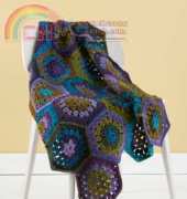 Lion Brand Yarn - Mod Hex Afghan - Free