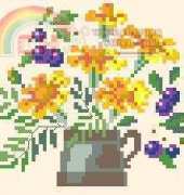 Lanarte 33323 yellow flowers in pot