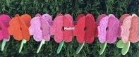 Haakwerk van Fransje - 3D Flower garland with leaves - 3D Bloemenslinger met bladeren - Dutch
