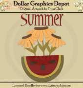 Artwork-Summer Flowers 1-Cutting Files- Paper Piecing Patterns