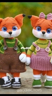 Bobrik toys - Natalia Bober - Foxes Rina and Fox - Russian