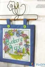 Warm Welcome Banner by Durene Jones from Cross Stitch Gold 104 XSD
