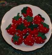 felt strawberries