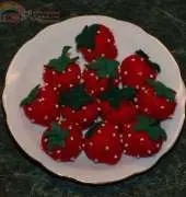 felt strawberries