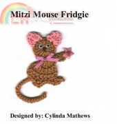 Mitzi Mouse Fridgie Mouse applique Cylinda Mathews