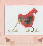 Mini Cardinal Bird by Eliza Edwards - Miss Woolys Mini Cross-Stitch