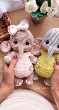 Happiness by Kris - Kristina Lysova - Кристина Лысова - Elephants - Слоники - Russian