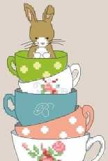 Natttaxa Bunny in Teacups Mandy Sutcliff