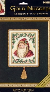 Dimensions - Gold Nuggets 8679 Santa and Holly XSD