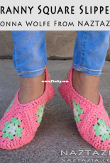 Naztazia - Donna Wolfe - Granny Square Slippers - Free