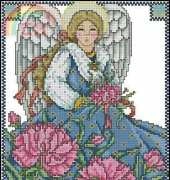Flower of the Month Angel January Carnation by Joan Elliott from The Cross Stitcher February 2000 XSD