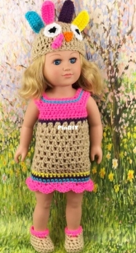 Adoring Doll Clothes - Pamela Barton - 18in Doll Turkey Outfit