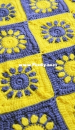 Red Heart LW1527 - Dorothy Warrell - Sunset Sunrise Afghan - Free