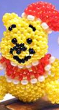 Parts Club - ZZ-042-YE - Beaded Winnie Pooh Christmas