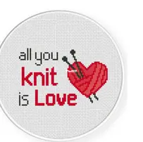 Daily Cross Stitch - All you Knit is Love