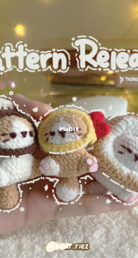 bear.riez - Savoury Hat Kitties PDF Pattern - Crochet Pattern