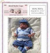 Babydoll Handknit Designs  D25 Shorts, Shirt Slipover Set 10-16" Doll