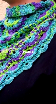 Scarf (blue, purple, green)