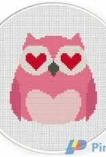 Daily Cross Stitch - Owl In Love