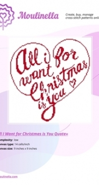 Moulinella - All I Want For Christmas Is You Quote XSD