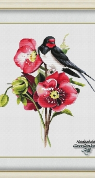 Swallow in Flowers 1 - Nadezhda Gavrilenkova