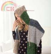 Lion Brand Yarn - L32085 Hooded Shawl  - free