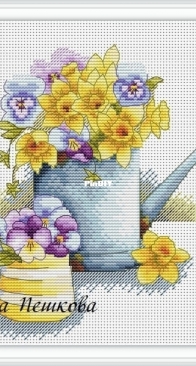 Bouquet With Watering Can by Inna Peshkova XSD