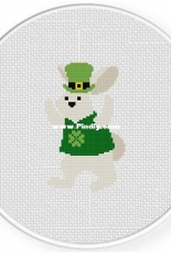 Daily Cross Stitch - St. Patrick’s Day Rabbit