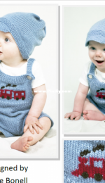Mr. Conductor Bib Overalls-DK285-by Susie Bonell-Free.