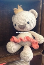 3 Stitches Crafts - Bobble-Head Princess Teddy Bear - Free