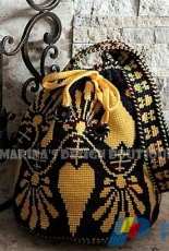 Marinas Design Boutique - Mariana G - Floral Garland Shoulder Draw String Bag