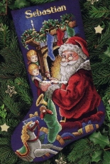 Dimensions 8620 - Peeking at Santa Stocking