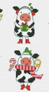 Design Works 1695 Christmas Cow XSD