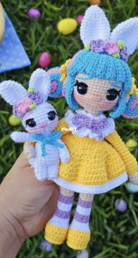 Male Crochet/Maale Crochet - Mayra/Ma Ale González Mtz - Aria Easter Girl and Maya Easter Bunny