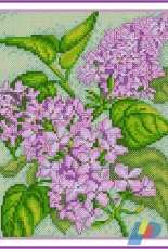 Lovely Lilacs by Durene Jones from The World of Cross Stitching TWOCS 254 XSD